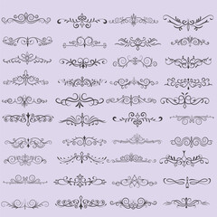 Vector illustration graphic elements for design, Swirl elements decorative illustration