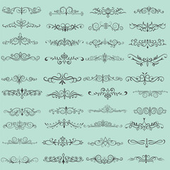 Vector illustration graphic elements for design, Swirl elements decorative illustration