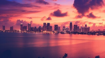 Obraz premium Miami Vibes Wallpaper Background