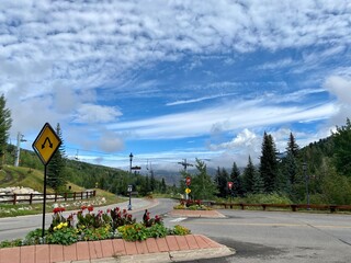 Naklejka premium village in the mountains