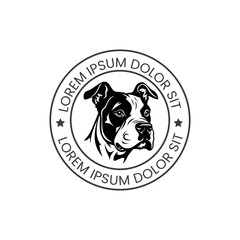 Purebred English Bulldog logo. bulldog security logo, bulldog emblem, bulldog angry, bulldog logo stock illustration. Bulldog Mascot Sport Logo in Vector Illustration