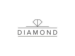 Naklejka premium minimal diamond logo design for jewelry stores
