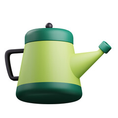 3d Watering can illustration with transparent background