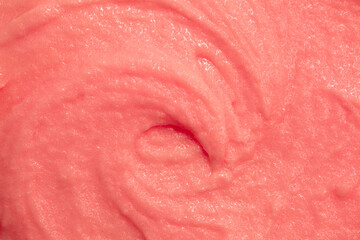 Berry yoghurt ice cream. Smoothies from fresh fruits and berries. Ice cream texture. Delicious sweet dessert close-up as a background.