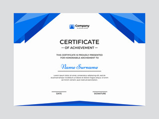 Certificate of achievement template design