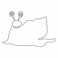 Snail line drawing for design decoration.