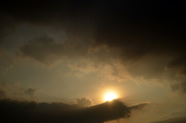 sunset in the mountains