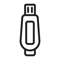 usb drive line icon