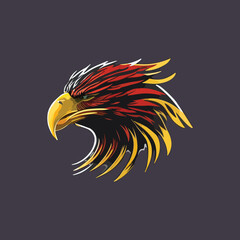 Vector  Flat design spartan helmet logo