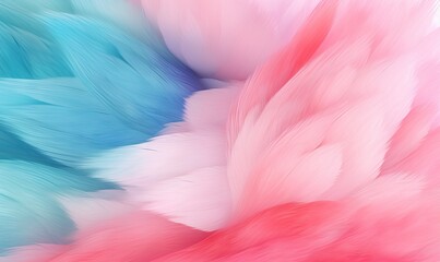  a close up of a pink, blue, and pink feather pattern on a white background with a soft focus on the feathers of the feathers.  generative ai