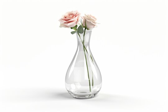 Mockup of a vase isolated on a white background. Generative AI