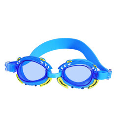 Child glasses for swimming isolated on transparent background. Swimming goggles isolated. Blue swim...