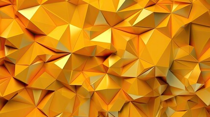 Obraz premium Large triangle polygonal shapes geometric Abstract 3d yellow background
