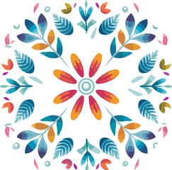 Flower design simple elegant floral pattern