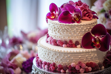 Obraz na płótnie Canvas Wedding Cake Close Up