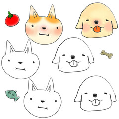 set of funny animals