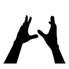 A Vector of Hand Gesture Silhouette