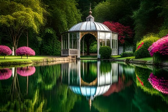 pavilion in the park Generated AI
