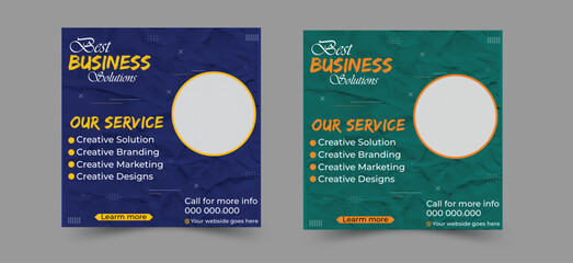 Digital marketing agency and corporate social media post template