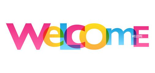 WELCOME colorful vector typography banner