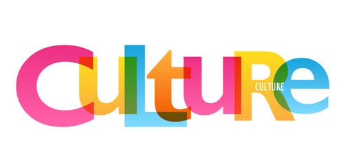 CULTURE colorful vector typography banner