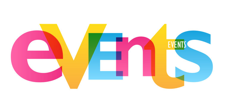 EVENTS colorful vector typography banner