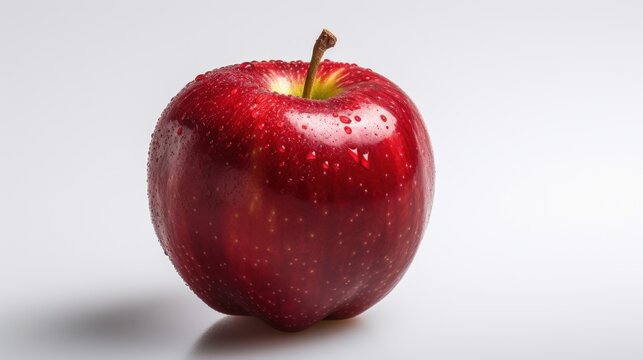 Photo apple with white background, ai generated image