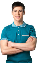 A happy young smiling man