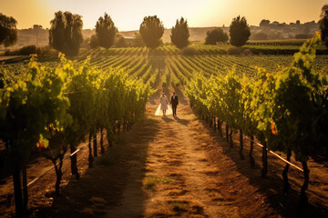 Fototapeta premium A Wedding in the Vineyard
