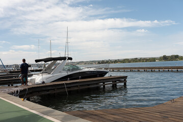 Fototapeta premium boats in the harbor