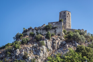 Fototapeta na wymiar Exterior of Citadel in Pocitelj historic village, Bosnia and Herzegovina