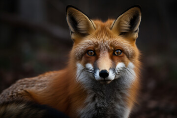 Obraz premium A close up of a red fox Generative Ai