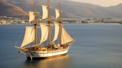 Fototapeta na wymiar Yacht sail , ai generative