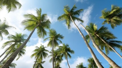 Obraz na płótnie Canvas palm tree on sky, ai generative