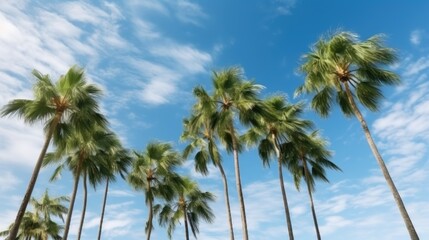 Plakat palm tree on sky, ai generative