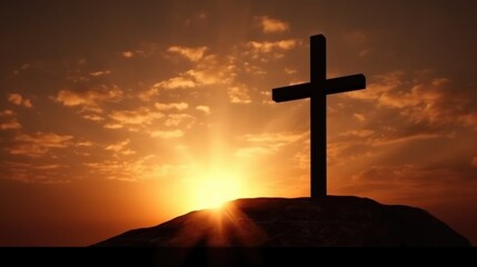jesus on the cross, ai generative