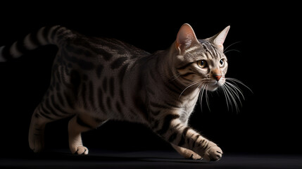 Embrace the beauty of the American Shorthair cat in these dynamic full-body
