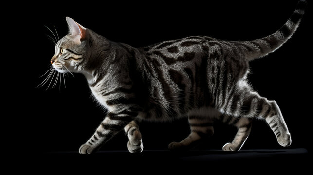 Embrace the beauty of the American Shorthair cat in these dynamic full-body