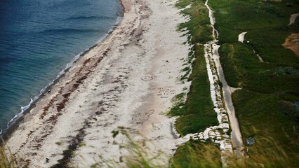 Schrift / Herz im Sand am Nordstrand von Helgoland