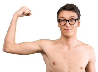 A fool or nerd macho man