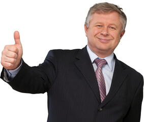 Happy businessman With Thumb Up