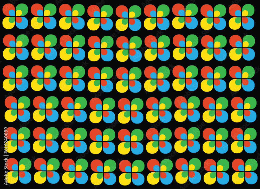 Poster abstract geometric pattern design in retro style. vector illustration. abstract background
