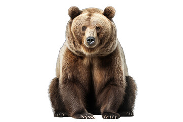 Illustration of a bear, PNG transparent background, isolated on white, by Generative AI