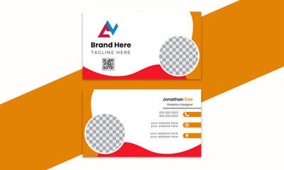 business card template, modern business card, stylish business card, creative and clean business card, double sided modern business card