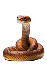 Fototapeta premium Illustration of a snake, PNG transparent background, isolated on white, by Generative AI