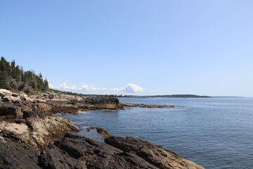 Fototapeta na wymiar Ocean Point Walk, East Boothbay, Maine, Coastal Maine