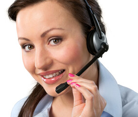 Customer service concept, working in Call Center