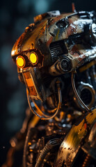 Fototapeta na wymiar futuristic cyberpunk robot