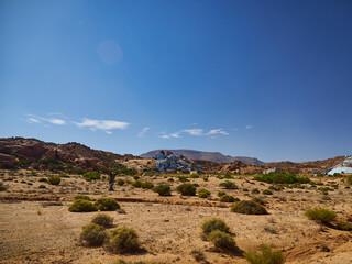 The famous colorful Painted Rocks near Tafraoute, Morocco.