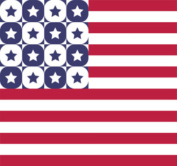 USA Flag Stars and Stripes Seamless Pattern, 4th of July Red, Blue, White Stars and Lines Background for Celebration Holiday, American President Day, memorial day, Vector Illustration